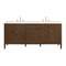 James Martin Vanities 72'' Double Vanity, Mid Century Walnut w/ 3 CM White Zeus Quartz Top 485-V72-WLT-3WZ - alternate 1